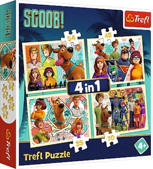 Puzzle 4 w 1 Scooby Doo i przyjaciele 4 układanki (35, 48, 54, 70 elementów)