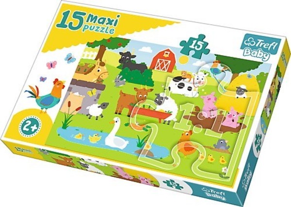 Puzzle Baby Maxi Zwierzęta na wsi 15 elementów