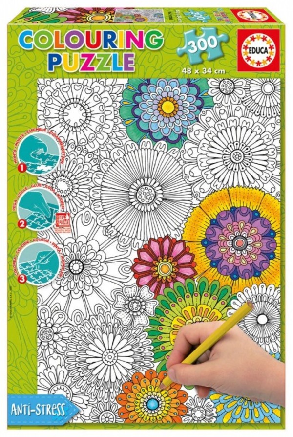 Puzzle do kolorowania Kwiaty 300 elementów