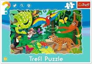 Puzzle ramkowe Las tropikalny 15 elementów