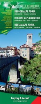 Region Alpe Adria Travel map and guide / Alpy Adriatyckie Mapa turystyczna z przewodnikiem Skala 1:200 000