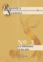 Romanica Silesiana. No 3: La littérature et les arts - 01 Scrittura come visione