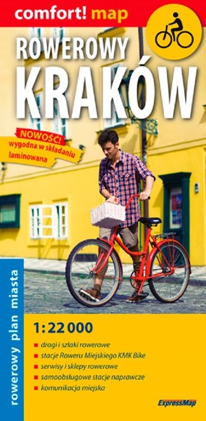 Rowerowy plan miasta. Rowerowy Kraków Skala 1:22 000