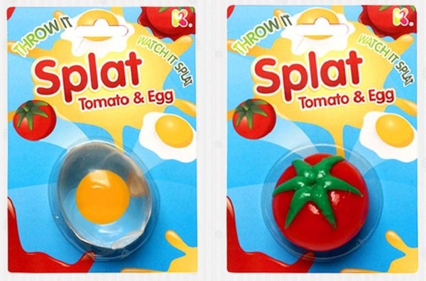 Rozbryzgujące się jajko lub pomidor