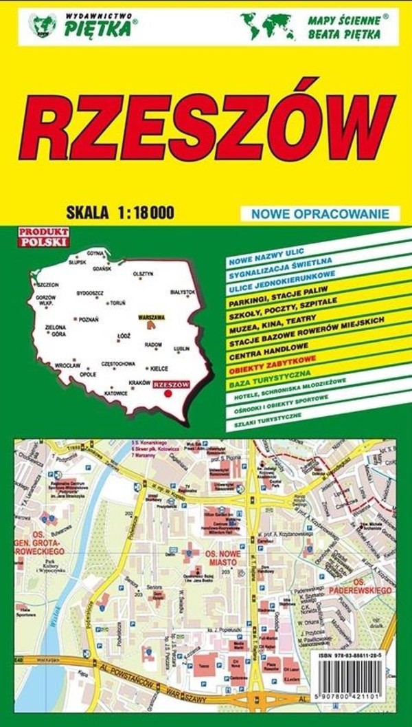 Rzeszów Plan miasta Skala: 1:18 000