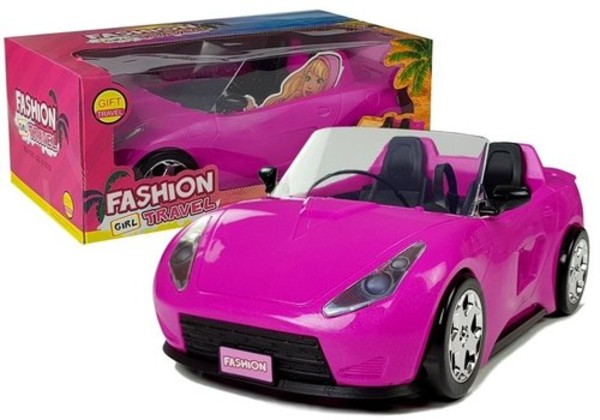 Samochód dla lalek różowy Cabrio