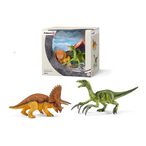 Figurki Triceratops i Terizinozaur