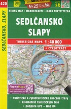 Sedlcansko, Slapy Mapa turystyczna Skala 1: 40 000