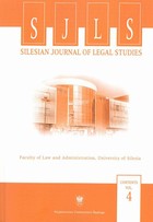 Silesian Journal of Legal Studies Contents Vol. 4 - 02