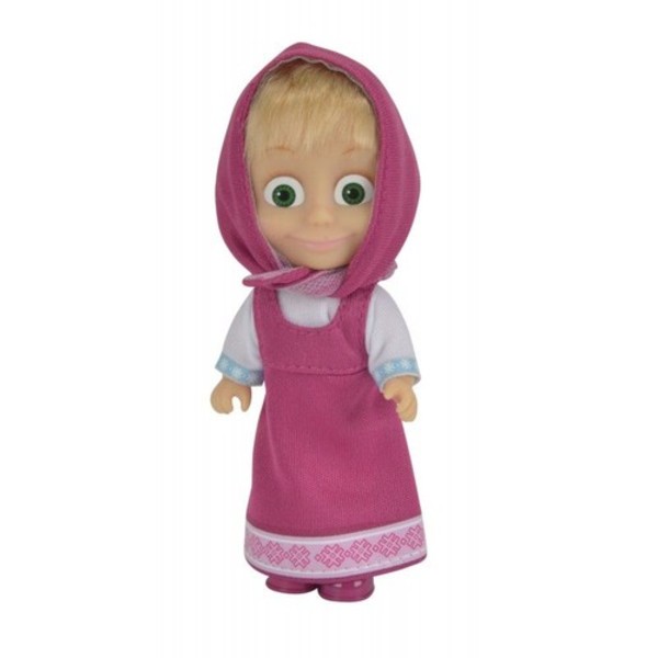 Masza i Niedźwiedź Mini lalka Masza fioletowa 12 cm