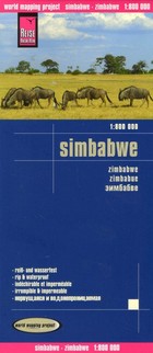 Simbabwe Road Map / Zimbabwe Mapa samochodowa Skala: 1:800 000