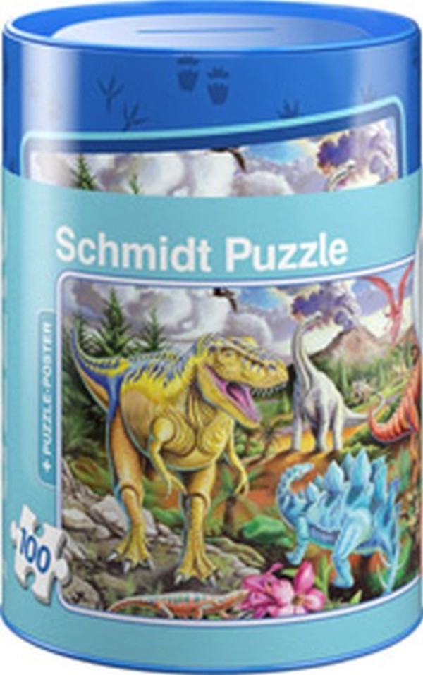 Skarbonka z puzzlami Dinozaury