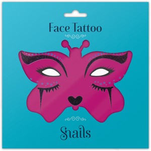 Face Tattoo - Midnight Cat Naklejka na twarz dla dzieci