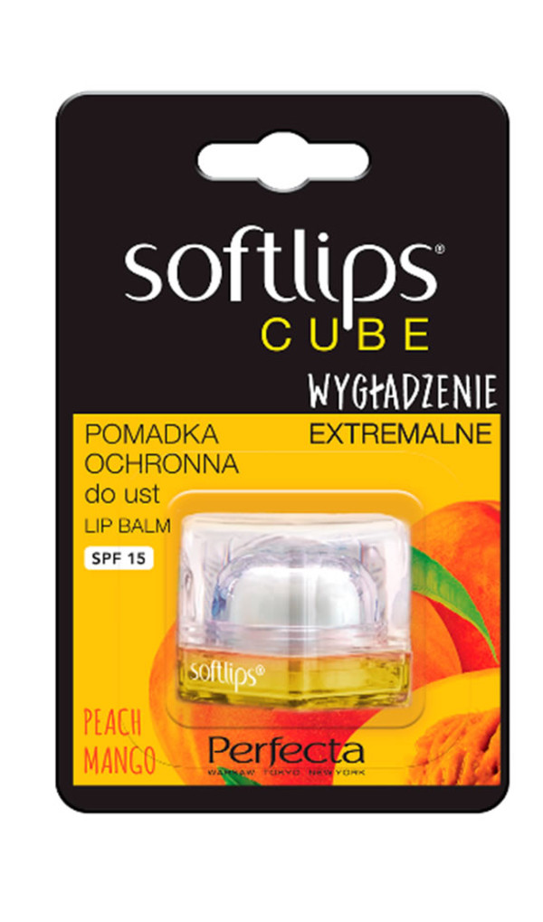 Softlips Cube Extremalne Wygładzenie pomadka ochronna do ust SPF15 Mango