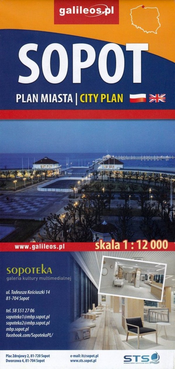Sopot Plan miasta Skala 1:12 000