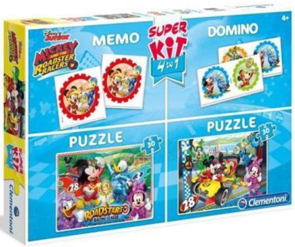 Super Kit Puzzle 2 w 1 ( Memo + Domino Mickey i Raźni Rajdowcy)