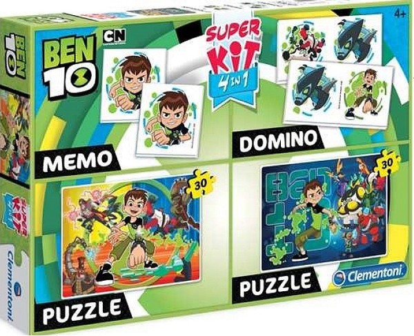Superkit Ben 10 Puzzle + Memo + Domino