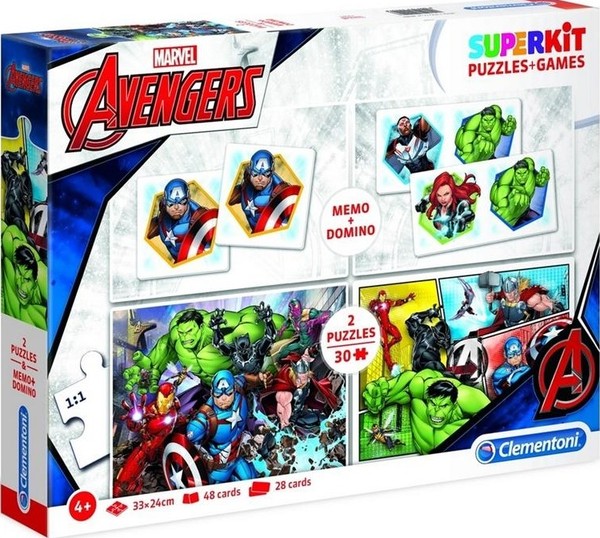 Avengers Superkit Puzzle, memo i domino
