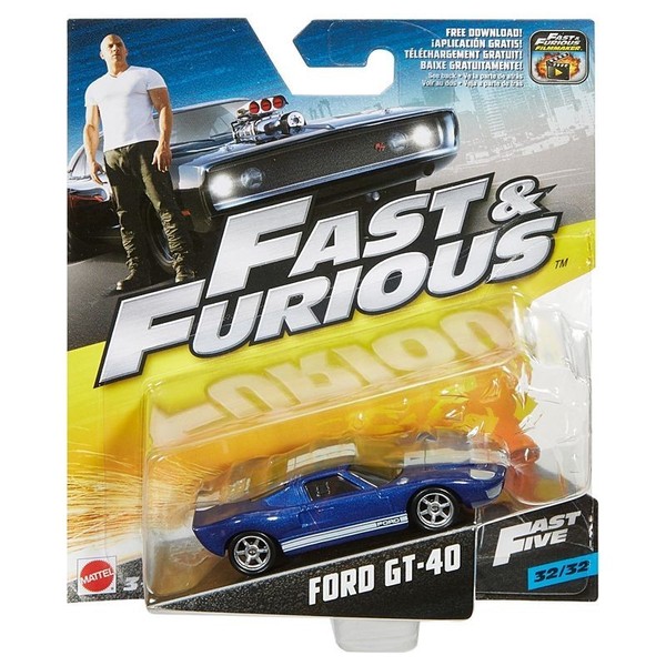 Hot Wheels Szybcy i wściekli Ford GT-40 Skala 1:55 FCN88