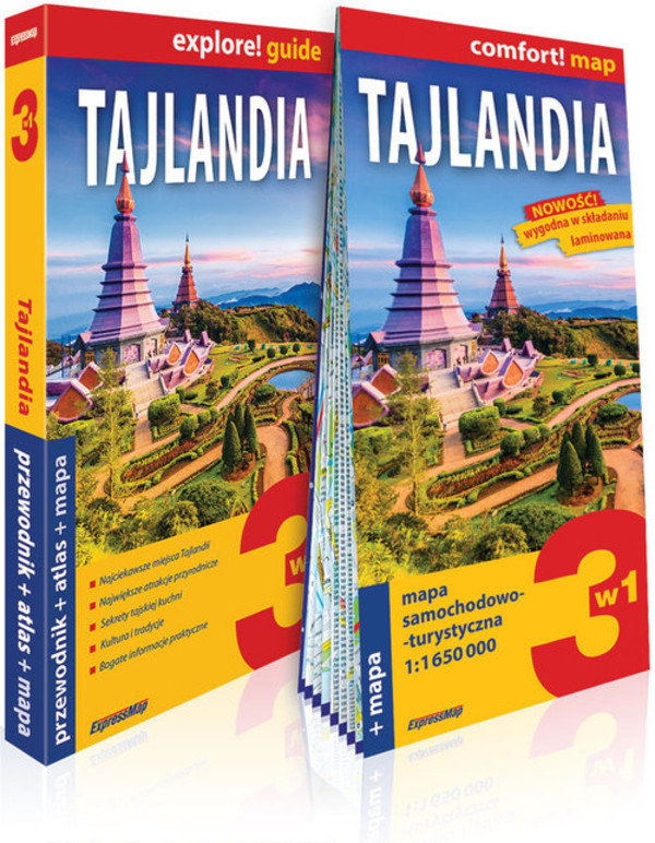 Tajlandia explore! 3w1: przewodnik + atlas + mapa