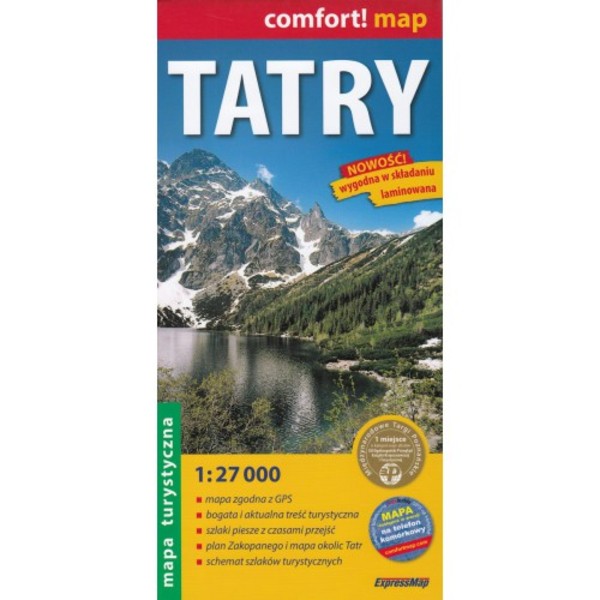 Tatry Mapa turystyczna Skala 1:27 000