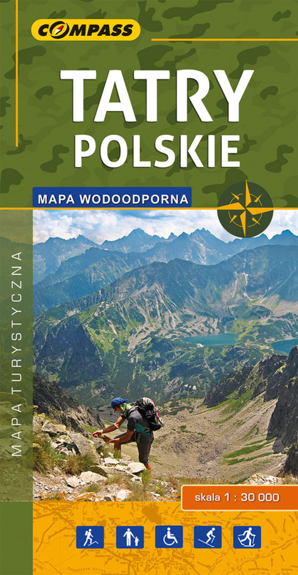 Tatry Polskie Mapa turystyczna wodoodporna Skala: 1:30 000