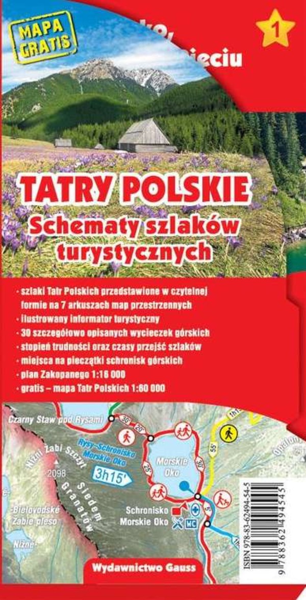 Tatry polskie Schematy szlaków turystycznych Skala: 1:60 000