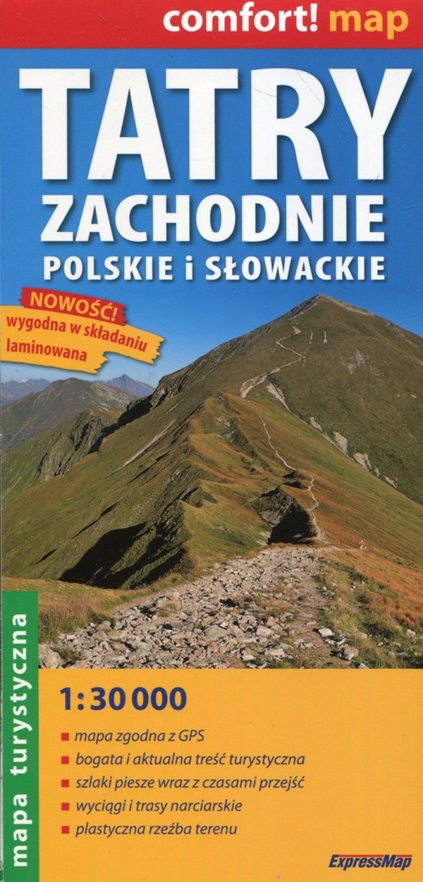Tatry Zachodnie polskie i słowackie Skala 1:30 000