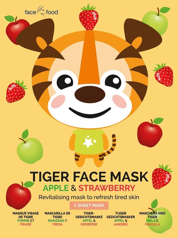 Tiger Apple & Strawberry Rewitalizująca maseczka odświeżająca w płachcie