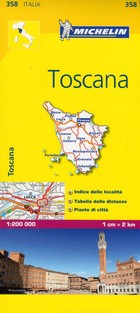 Toscana Road map / Toskania Mapa samochodowa Skala 1:200 000