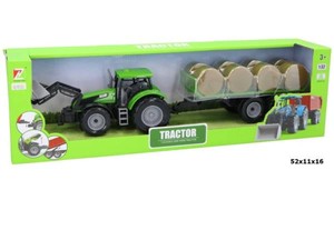 Traktor z przyczepą w pudełku