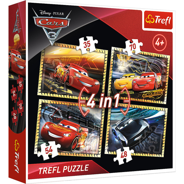 Puzzle Cars 3 Gotowi do wyścigu 35, 48, 54, 70 elementów