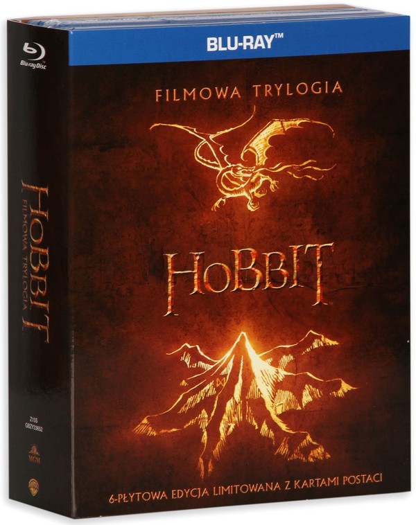 Hobbit: Filmowa trylogia (edycja kolekcjonerska z kartami postaci) (6 BD)