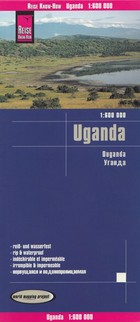 Uganda mapa samochodowa Skala 1:600 000