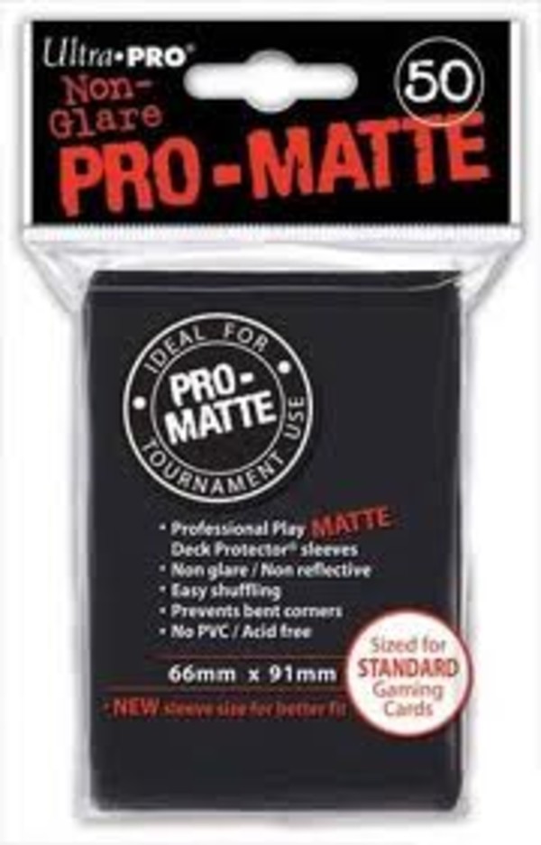 Koszulki Deck Protector - Pro-Matte Non-Glare Black (Czarne) 66 mm x 91 mm 50 sztuk