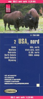 USA Nord Road map / północne stany USA Mapa samochodowa Skala: 1:1 250 000