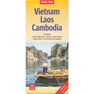 Vietnam Laos Cambodia Road map / Wietnam Laos Kambodża Mapa samochodowa Skala 1:1 500 000