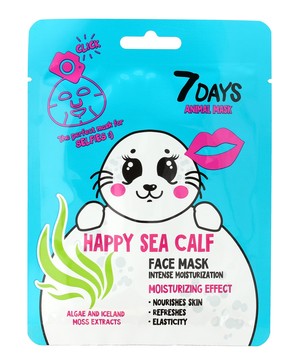 7 Days Animal Mask Happy Sea Calf Maska na twarz w płacie intensywnie nawilżająca