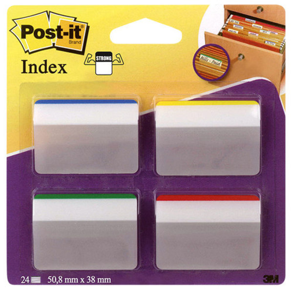 Zakładki indeksujące POST-IT do archiwizacji (686-A1), PP, wygięte, 50,8x38mm, 4x6 kartek mix kolorów