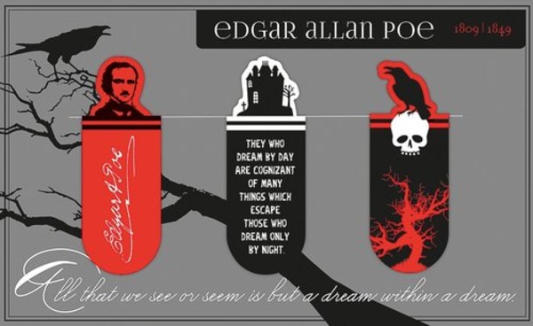 Zakładki Magnetyczne Edgar Allan Poe 3 sztuki