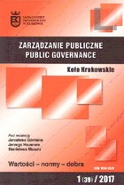 Zarządzanie Publiczne nr 1(39)/2017 - Jerzy Hausner: Wartości, normy, dobra [Values - standards - goods]