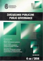 Zarządzanie Publiczne nr 4(30)/2014 Michał Żabiński: The dark side of governance or on the shortcomings of governance networks