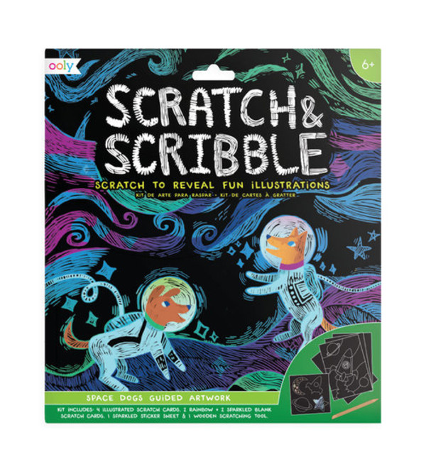 Zdrapywanki Scratch & Scribble - Kosmiczne Psy