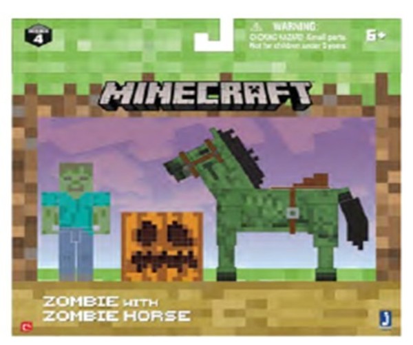 Minecraft Zestaw figurek Zombie z Koniem-Zombie
