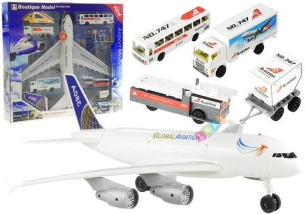 Zestaw Lotnisko Samolot Airport Airbus + Pojazdy