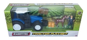 Zestaw rolniczy Traktor niebieski + koń