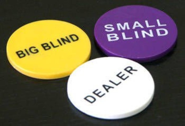 Zestaw żetonów: Dealer, Small Blind, Big Blind