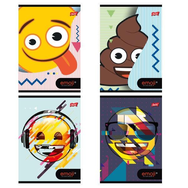 Zeszyt A5 32 kartki kratka Emoji 15 sztuk (mix wzorów)