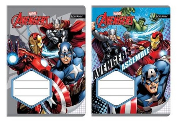 Zeszyt A5 w kratkę 16 kartek Avengers mix wzorów