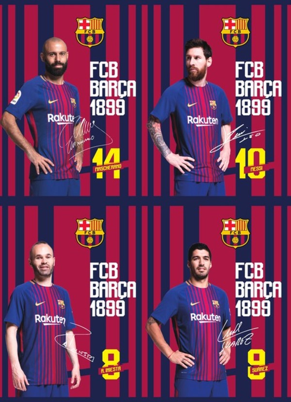 Zeszyt A5 w kratkę 16 kartek FC Barcelona 20 sztuk